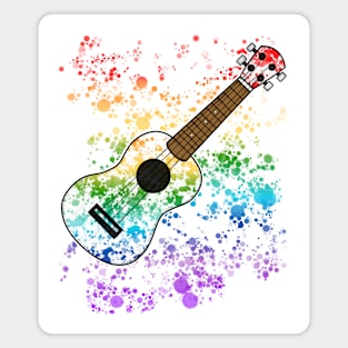 Ukulele Ukulelist Rainbow Colours Uke Player Musician Magnet